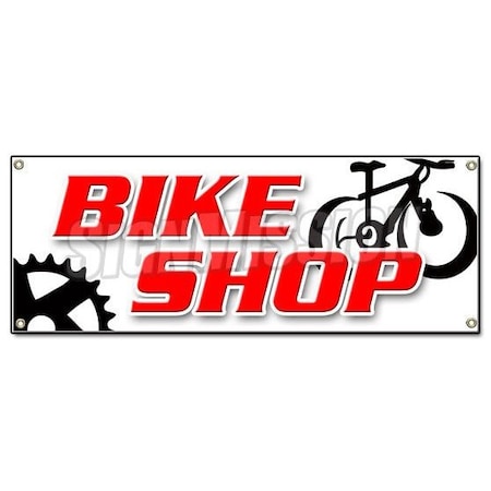 Signmission BIKE SHOP BANNER SIGN bicycle shop repair rental rent scooter cycle helmet shoes B-Bike Shop